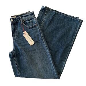 NWT Alice + Olivia Harper Midrise Super Baggy Jeans Size 26